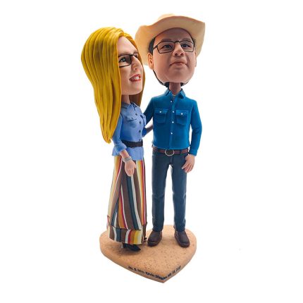 Cowboy Couple Custom Bobbleheads