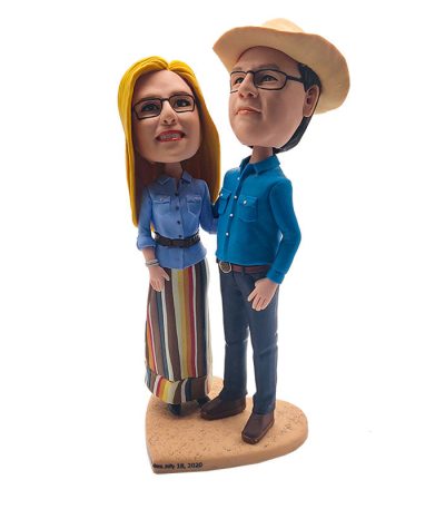 Cowboy Couple Custom Bobbleheads