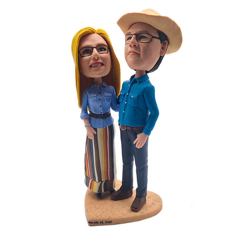 Cowboy Couple Custom Bobbleheads Cowboy Couple Custom Bobbleheads
