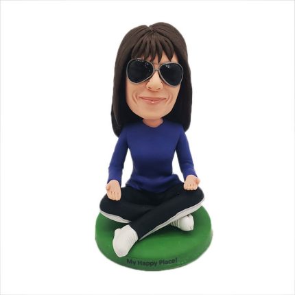 Yoga Girl Personazlied Bobblehead with Sunglasses