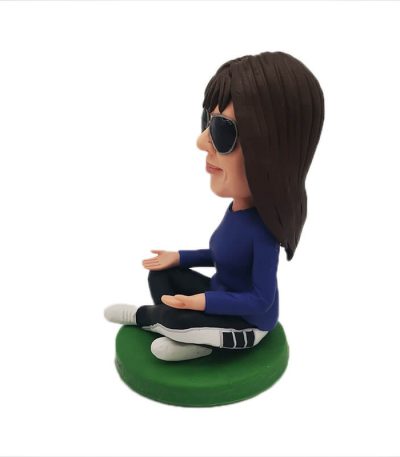Yoga Girl Personazlied Bobblehead with Sunglasses