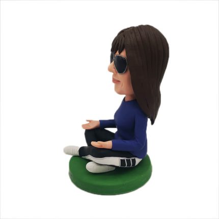 Yoga Girl Personazlied Bobblehead with Sunglasses