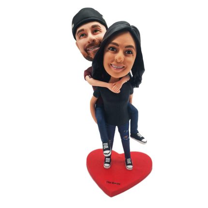 Girl Carrying Her Boyfriend Custom Bobbleheads