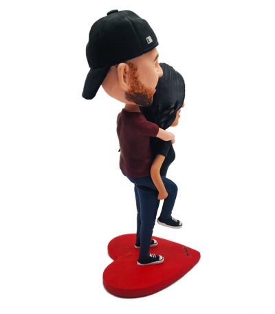 Girl Carrying Her Boyfriend Custom Bobbleheads