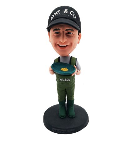 Happy Waiter Custom Made Bobblehead