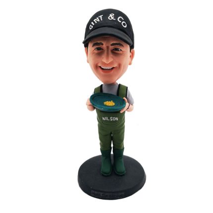 Happy Waiter Custom Made Bobblehead