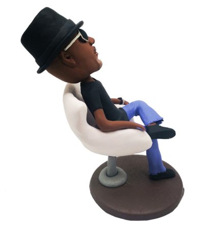 Sleek Outfit Cool Guy On Sofa Personalized Bobblehead