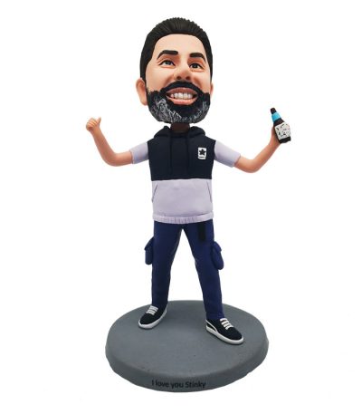 Cool Drinking Guy Custom Bobbleheads