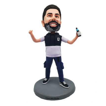 Cool Drinking Guy Custom Bobbleheads