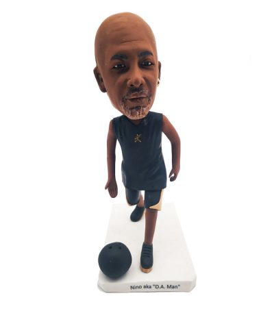 Black Sports Suit Bowling Player Custom Bobblehead