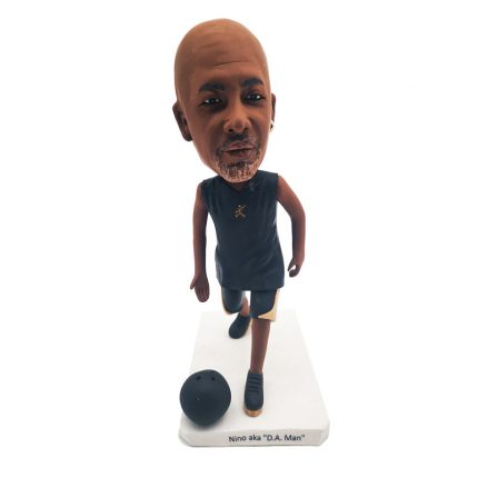 Black Sports Suit Bowling Player Custom Bobblehead