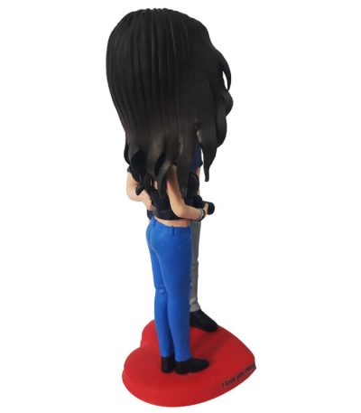Beautiful Couple With Face Mask Custom Bobbleheads Specially Designed For Current Pandemic Scenario
