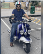 Personalized Cool Guy Bobblehead Riding Bike And Wearing Safety Helmet