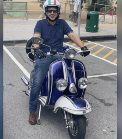 Personalized Cool Guy Bobblehead Riding Bike And Wearing Safety Helmet