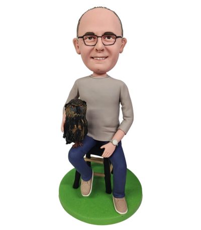 A Man With An Owl Custom-Made Bobblehead