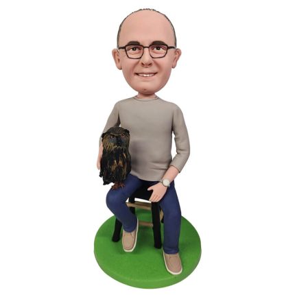 A Man With An Owl Custom-Made Bobblehead
