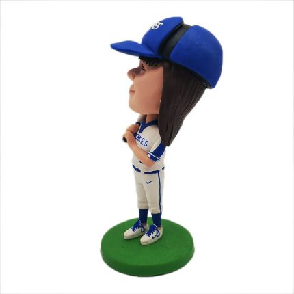 Personalized Chic Little Girl Baseball Player Bobblehead