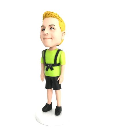 Personalized Short Pants Rock Climber  Bobblehead
