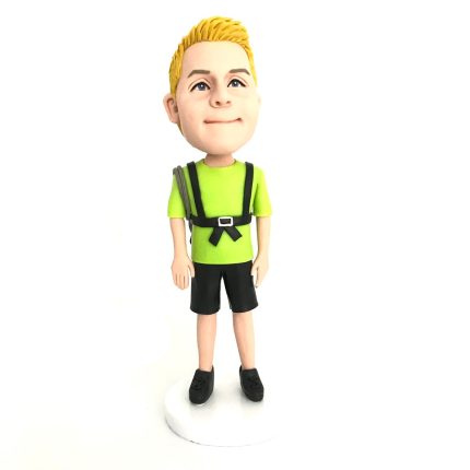 Short Pants Rock Climber Personalized Bobblehead