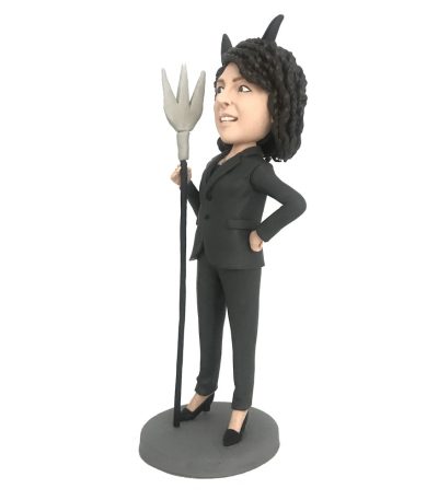 Boss Lady Holding Halberd Bobblehead