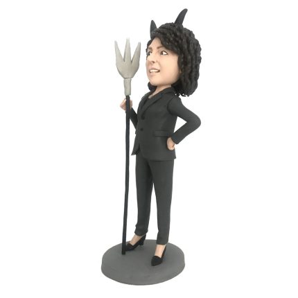 Boss Lady Holding Halberd Bobblehead