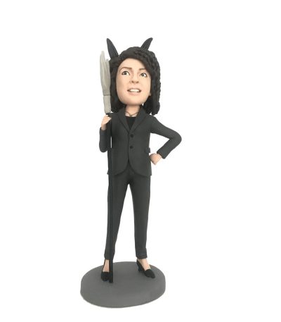 Boss Lady Holding Halberd Bobblehead