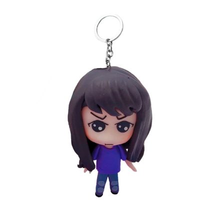 custom anime chibi girl bobblehead with keychain