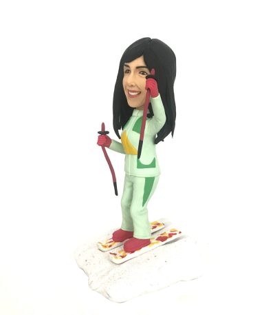 Skiing Woman Customized Bobblehead