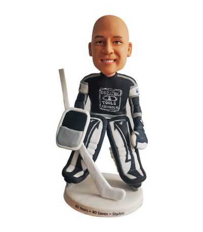 Premium Bald Ice-hockey Player Custom Bobblehead