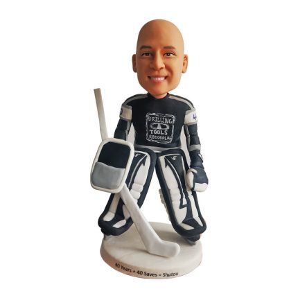 Premium Bald Ice-hockey Player Custom Bobblehead