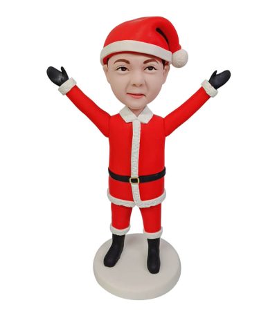 Christmas Woman in Hat Custom Bobblehead