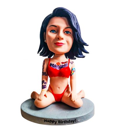 Custom Gilr in Red Bikini Bobblehead