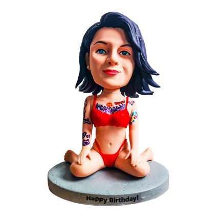 Custom Gilr in Red Bikini Bobblehead