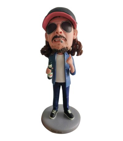 Happy Beer Man with Cigar Bobblehead