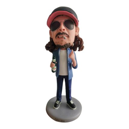 Happy Beer Man with Cigar Bobblehead