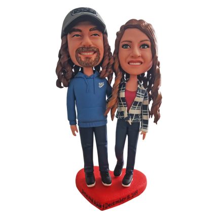 Matching Hair Couple Custom Bobbleheads