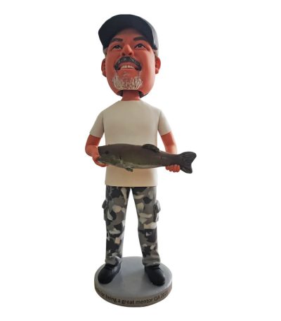 Military Man Carrying Fish Custom Bobbleheads