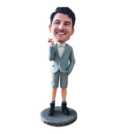 Custom Confident Smoking Man Bobblehead