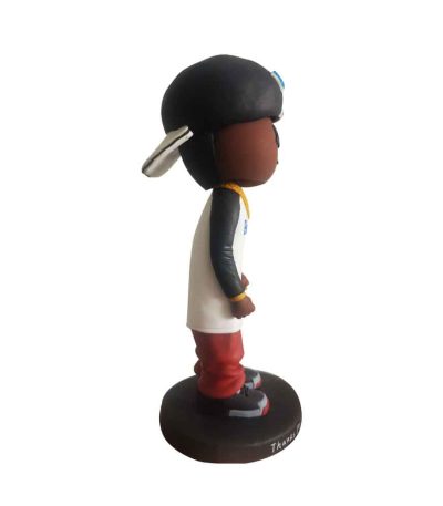 Black Hip Hop Musician with a Golden Cuban Chain Cartoon Customized Bobblehead