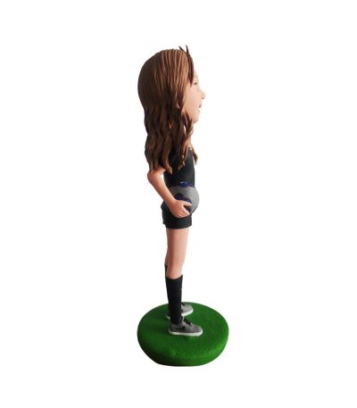 Black Soccer Lady Bobblehead