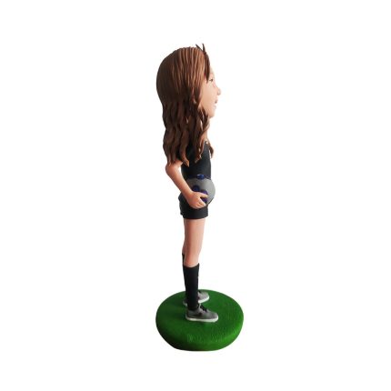 Black Soccer Lady Bobblehead