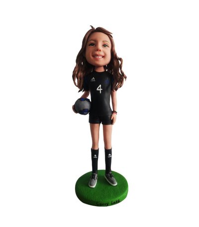 Black Soccer Lady Bobblehead