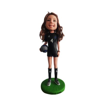Black Soccer Lady Bobblehead