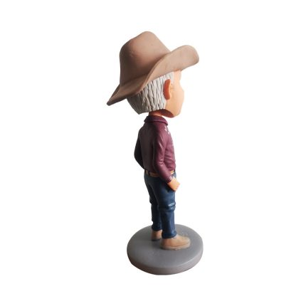 White Cowboy Custom Bobblehead