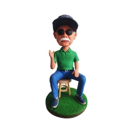 Grandpa in Green Shirt Bobble Head