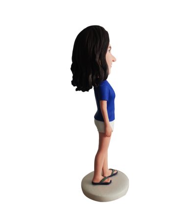 A Woman in Blue Custom Bobblehead
