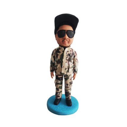 Cool Hairstyle Soldier Bobblehead