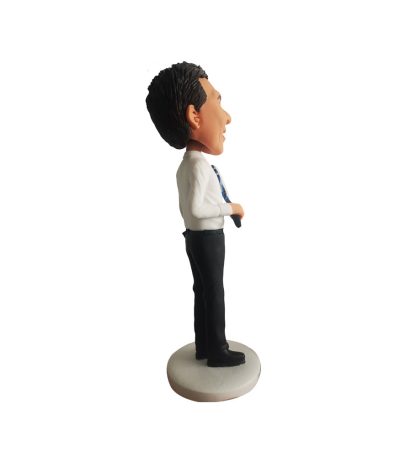 Boss Holding A Tennis Racket Bobblehead