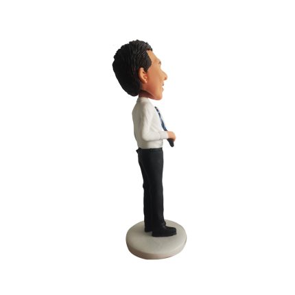 Boss Holding A Tennis Racket Bobblehead