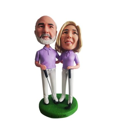 Matching Purple Suit Couple bobblehead